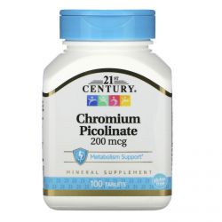 Хром Пиколинат. Chromium Picolinate, 200 мкг, 100 таблеток