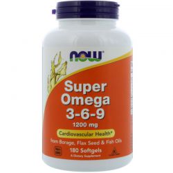 Супер Омега 3-6-9. Super Omega 3-6-9, 1200 мг, 180 капсул